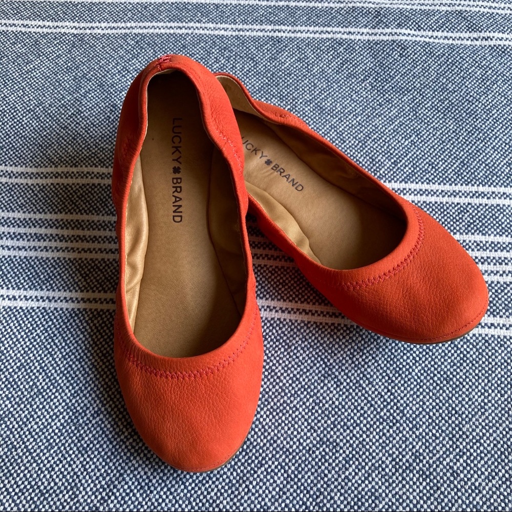 Lucky Brand “Emmie” Leather Flats SZ 6
